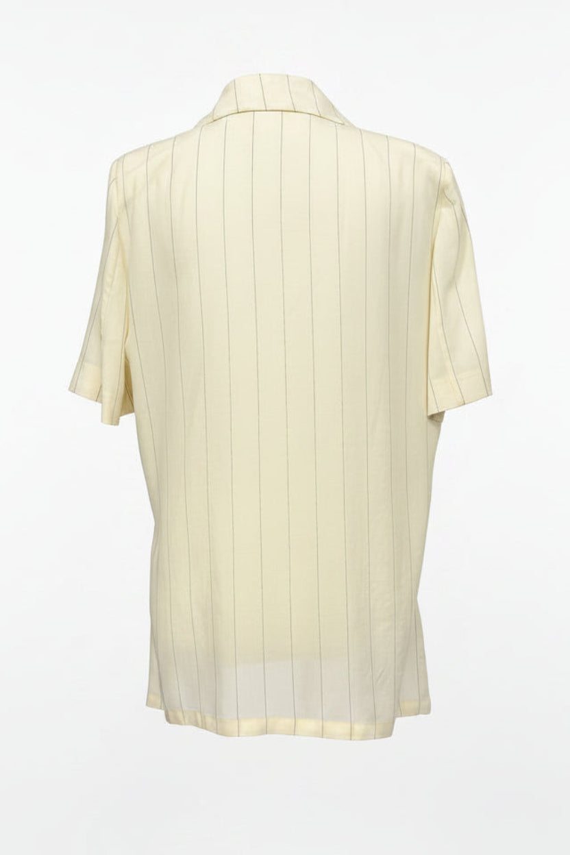Blazer gessato Haveone- panna-dietro