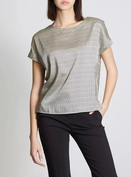 Blusa Emme Marella in twill frontale