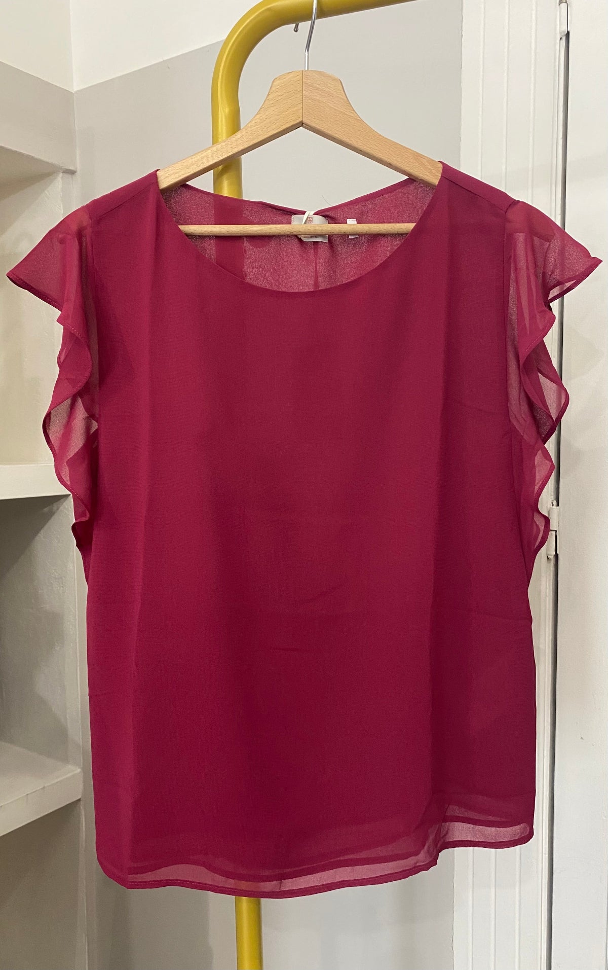 Blusa in georgette Emme Marella magenta