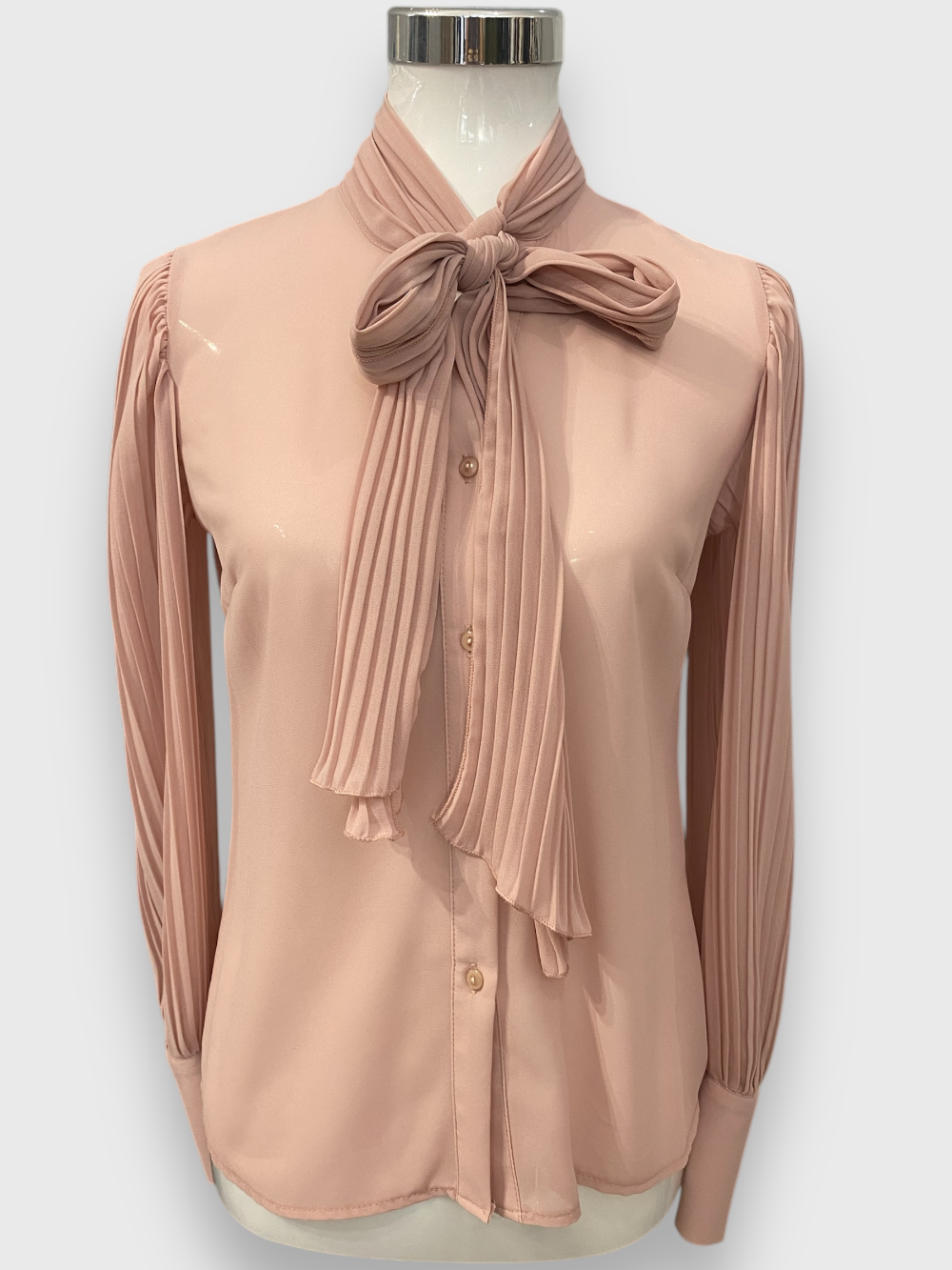 Camicia Susy mix Elite con nodo rosa