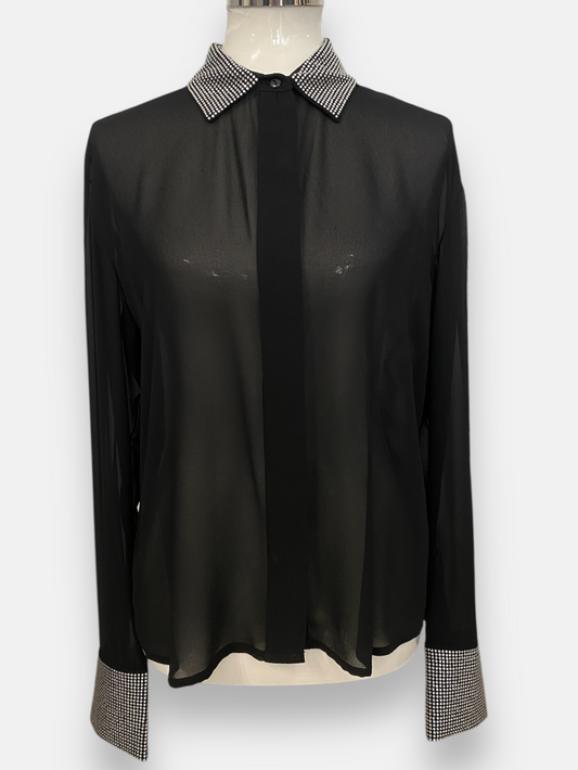 Camicia nera strass Susy Mix