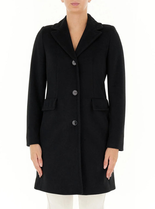 Cappotto nero Emme Marella frontale