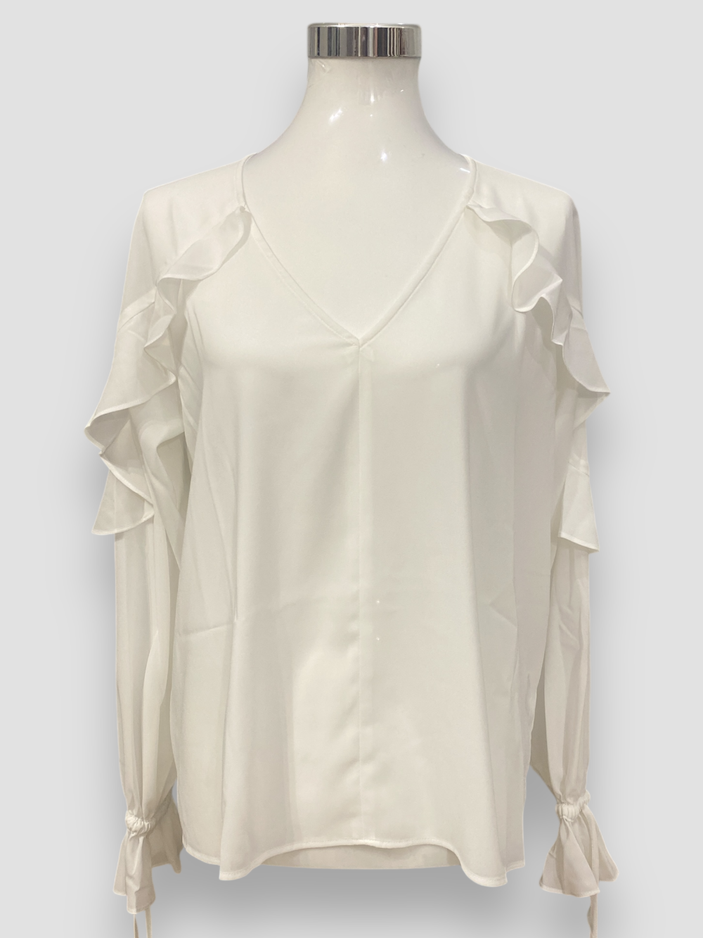 Emme Marella blusa ruches bianca