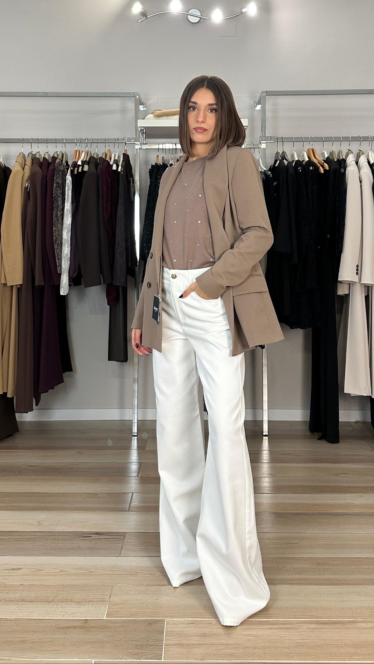 Emme Marella jeans panna dettaglio