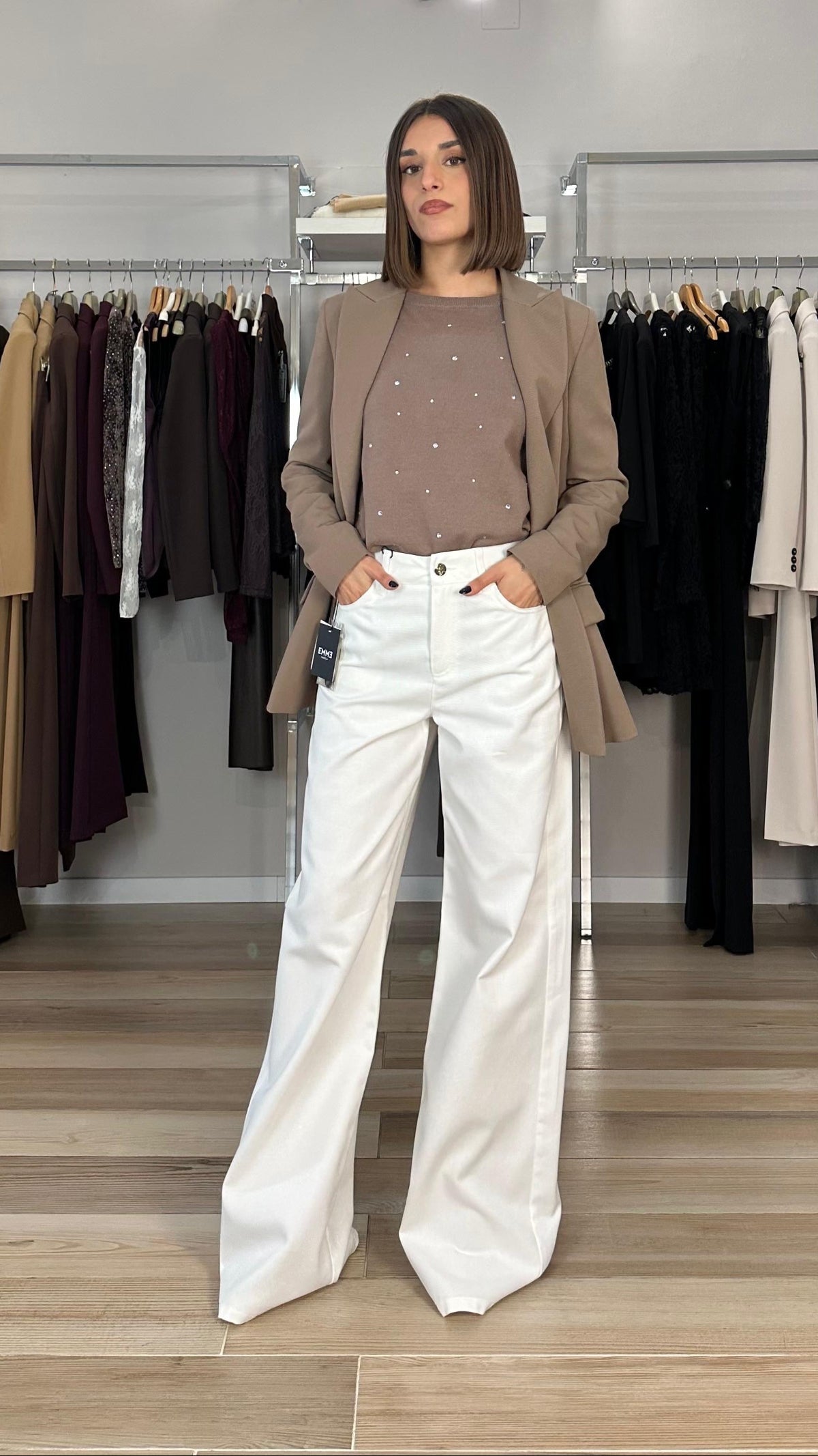 Emme Marella jeans panna frontale