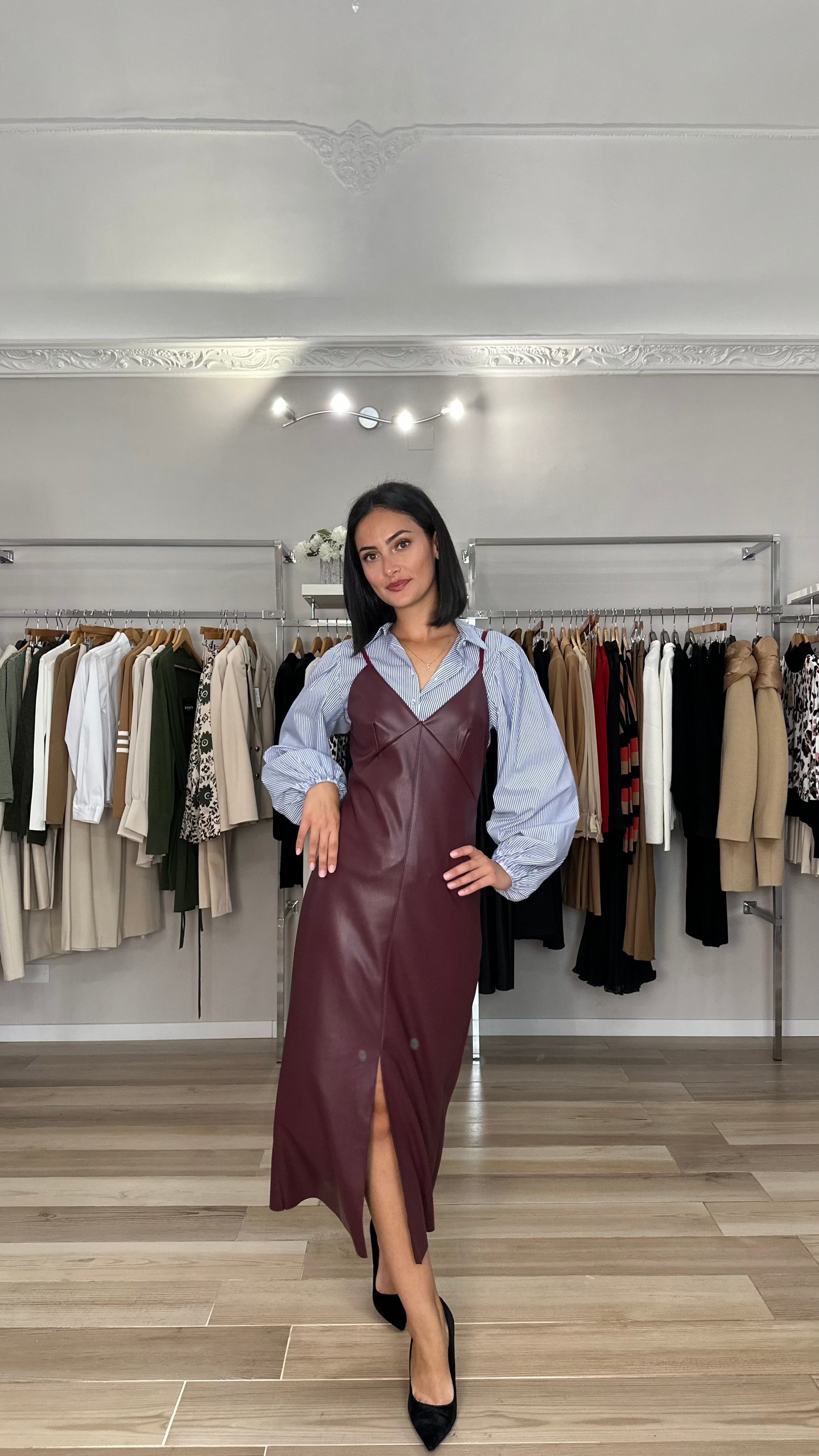 Susy mix abito ecopelle bordeaux miglior prezzo nel 2023 su Amaltea