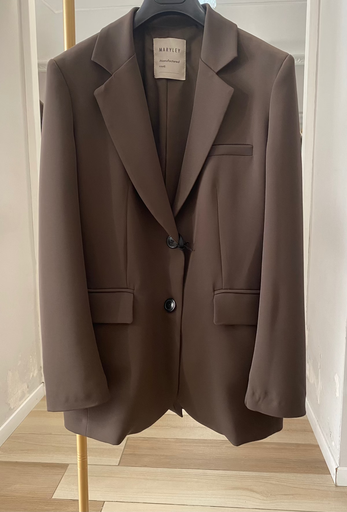 Giacca monopetto oversize moro Maryley 
