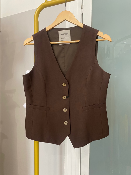 Gilet Maryley marrone