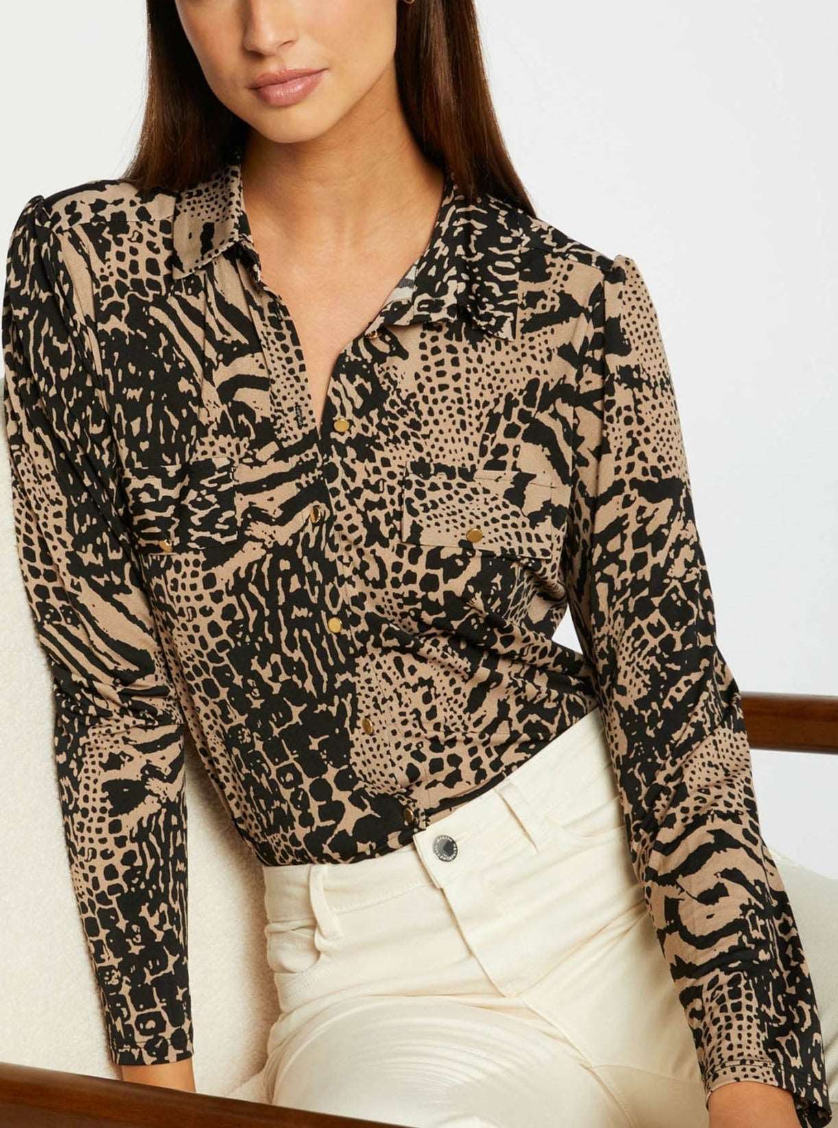 Camicia animalier - Premium BLUSA from MORGAN DE TOI - Just €45! Shop now at Amaltea