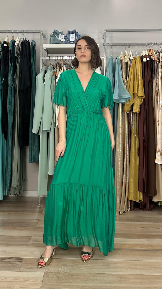 Have one abito midi verde frontale