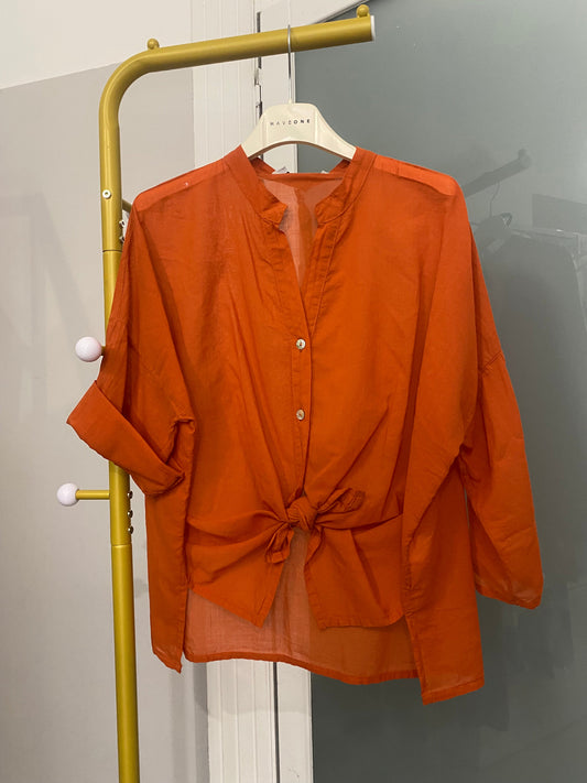 Haveone camicia in mussola arancio