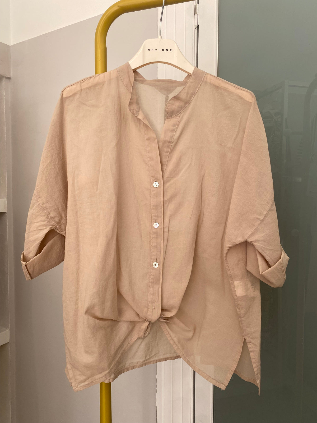 Haveone camicia in mussola beige