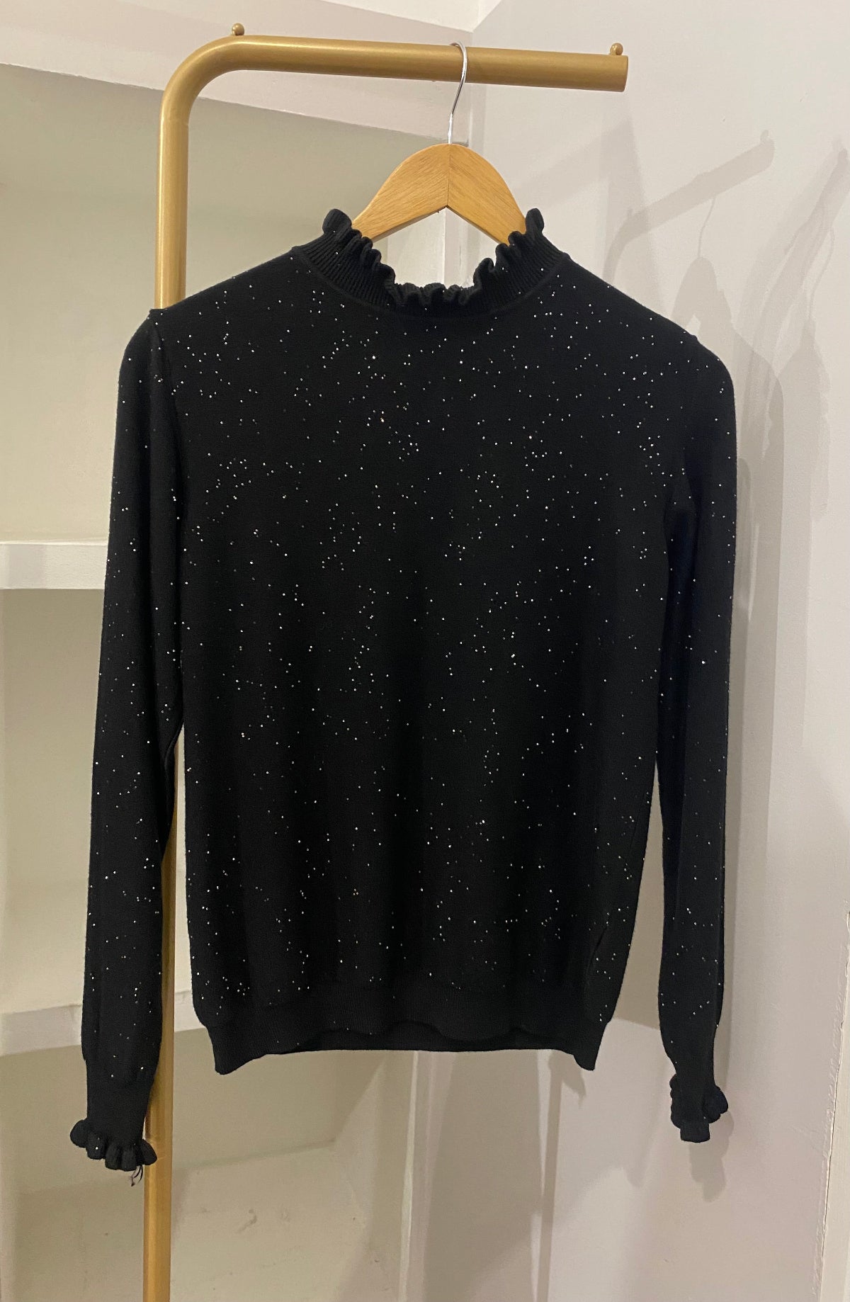 Haveone maglioncino rouches nero