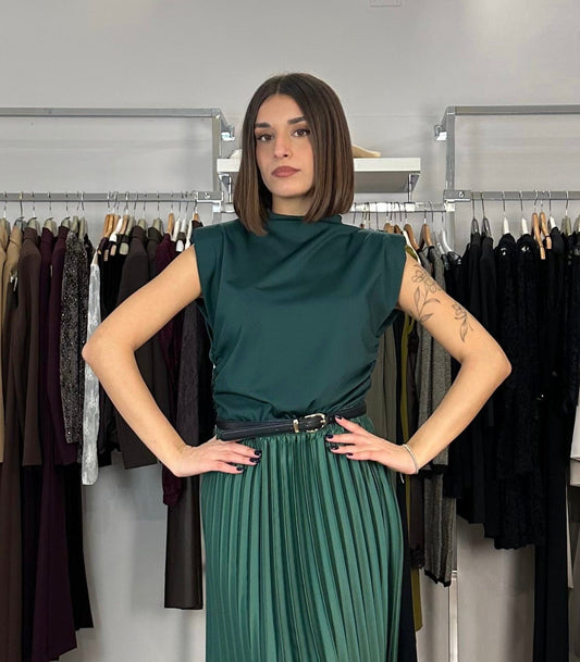 Haveone top con spalline verde