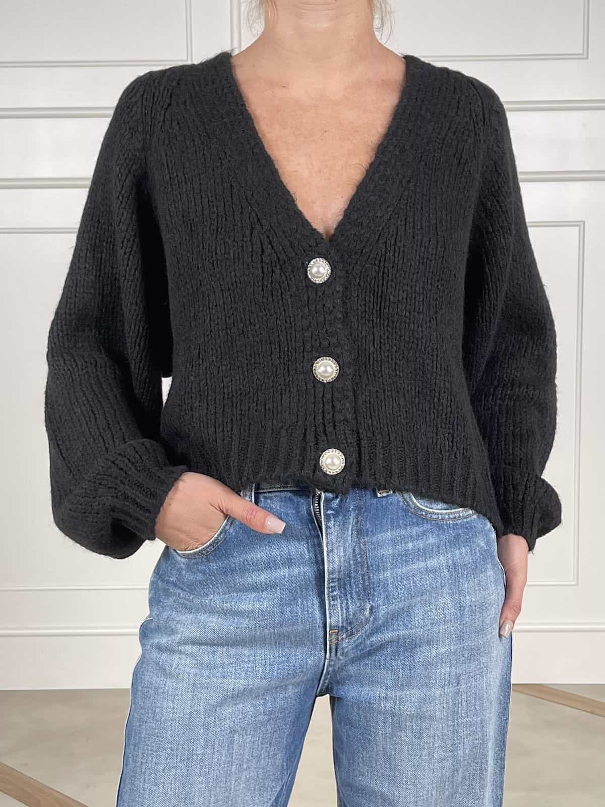 Haveone cardigan bottoni gioiello