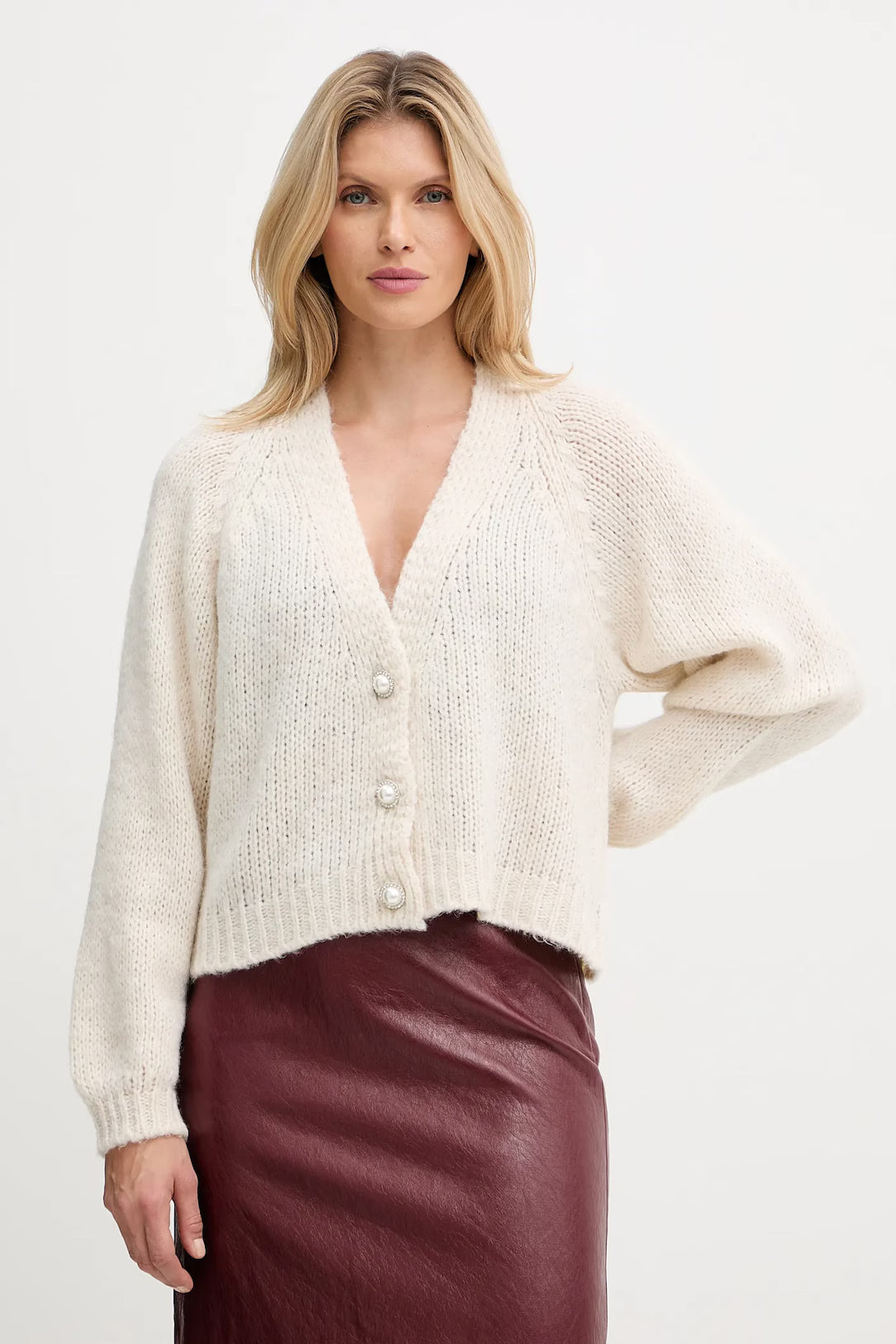 Haveone cardigan bottoni gioiello