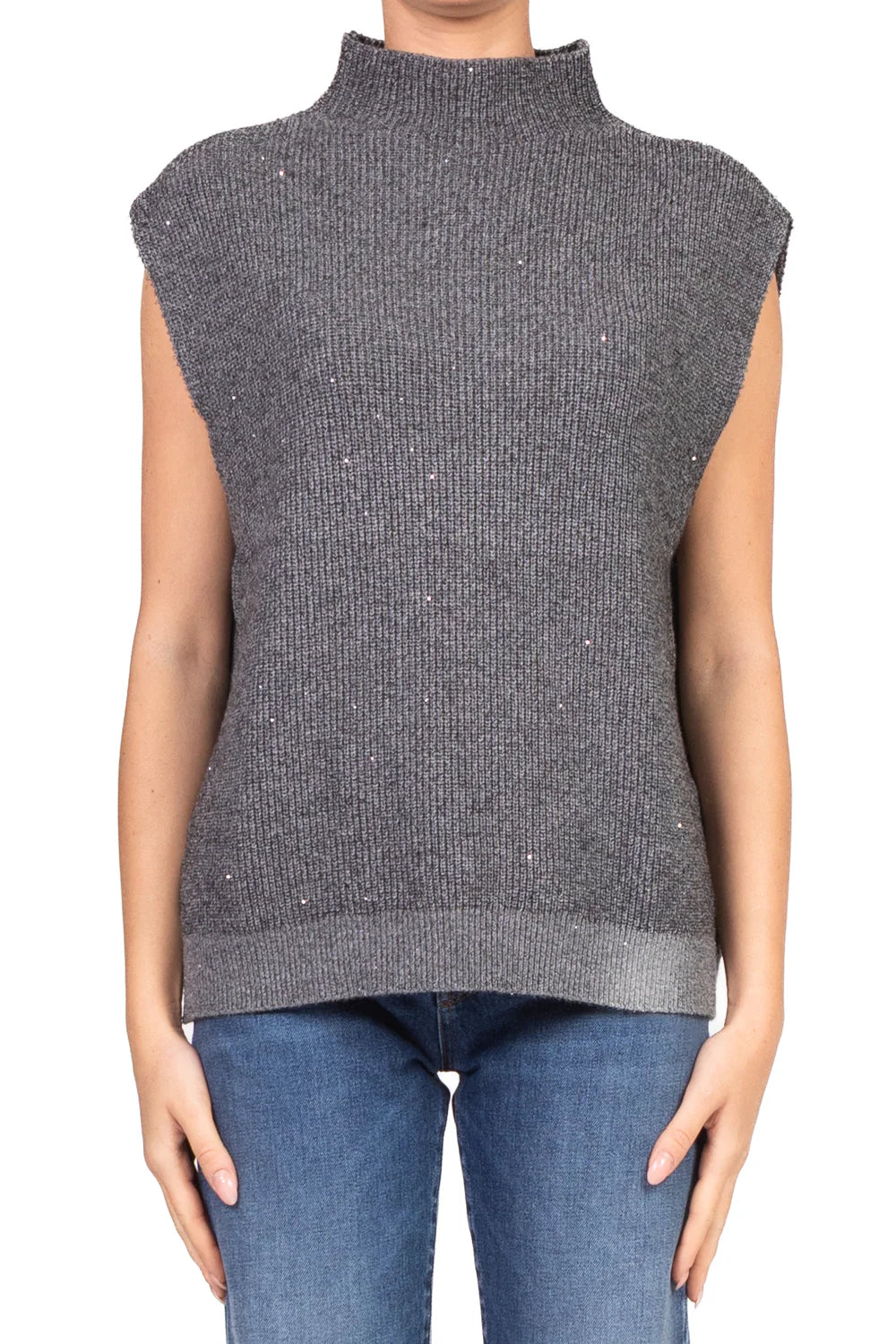 Haveonegiletmicropaillettesantracite