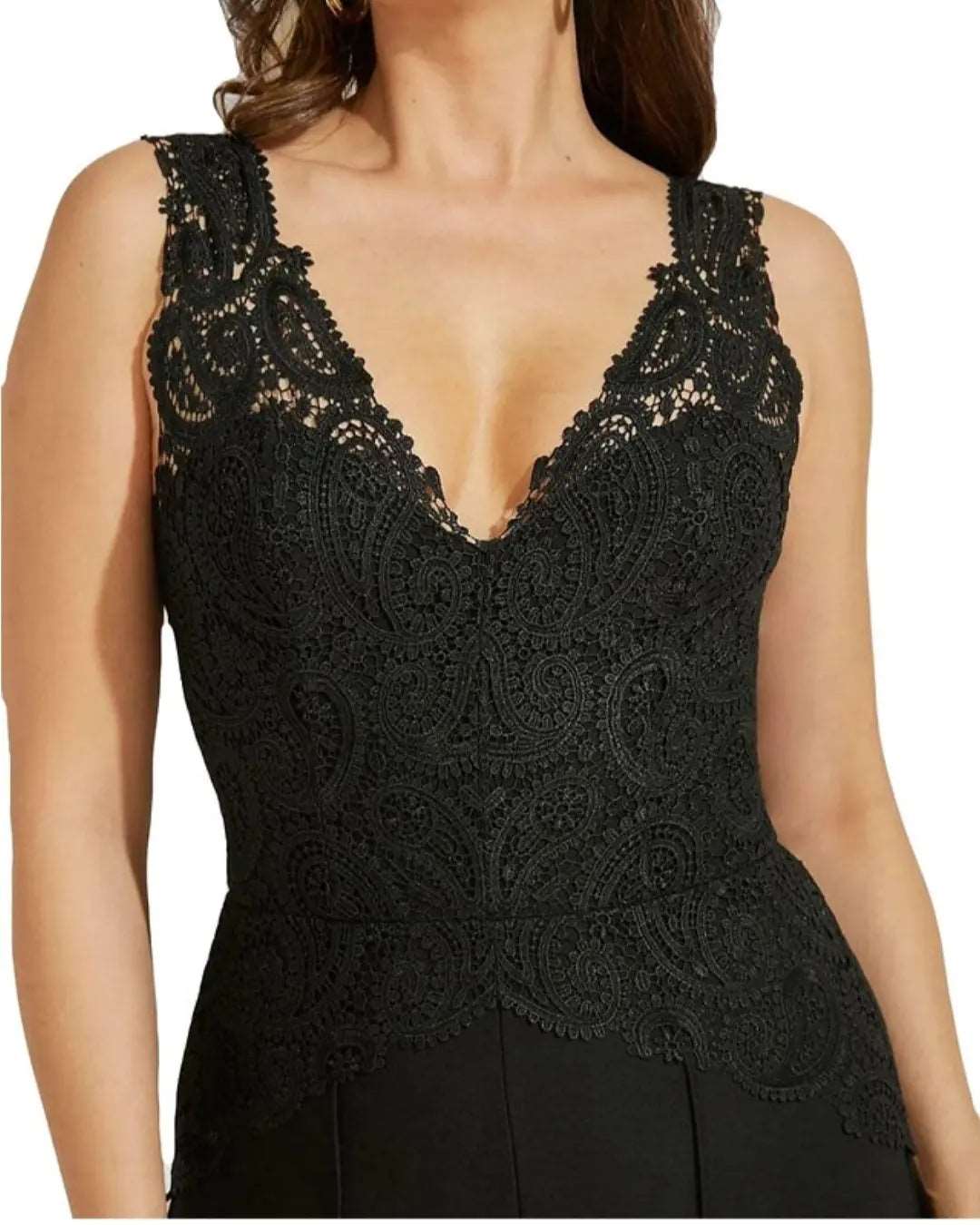 Guess by Marciano tuta nera in pizzo - Premium tute from Guess by Marciano - Just €140! Shop now at Amaltea