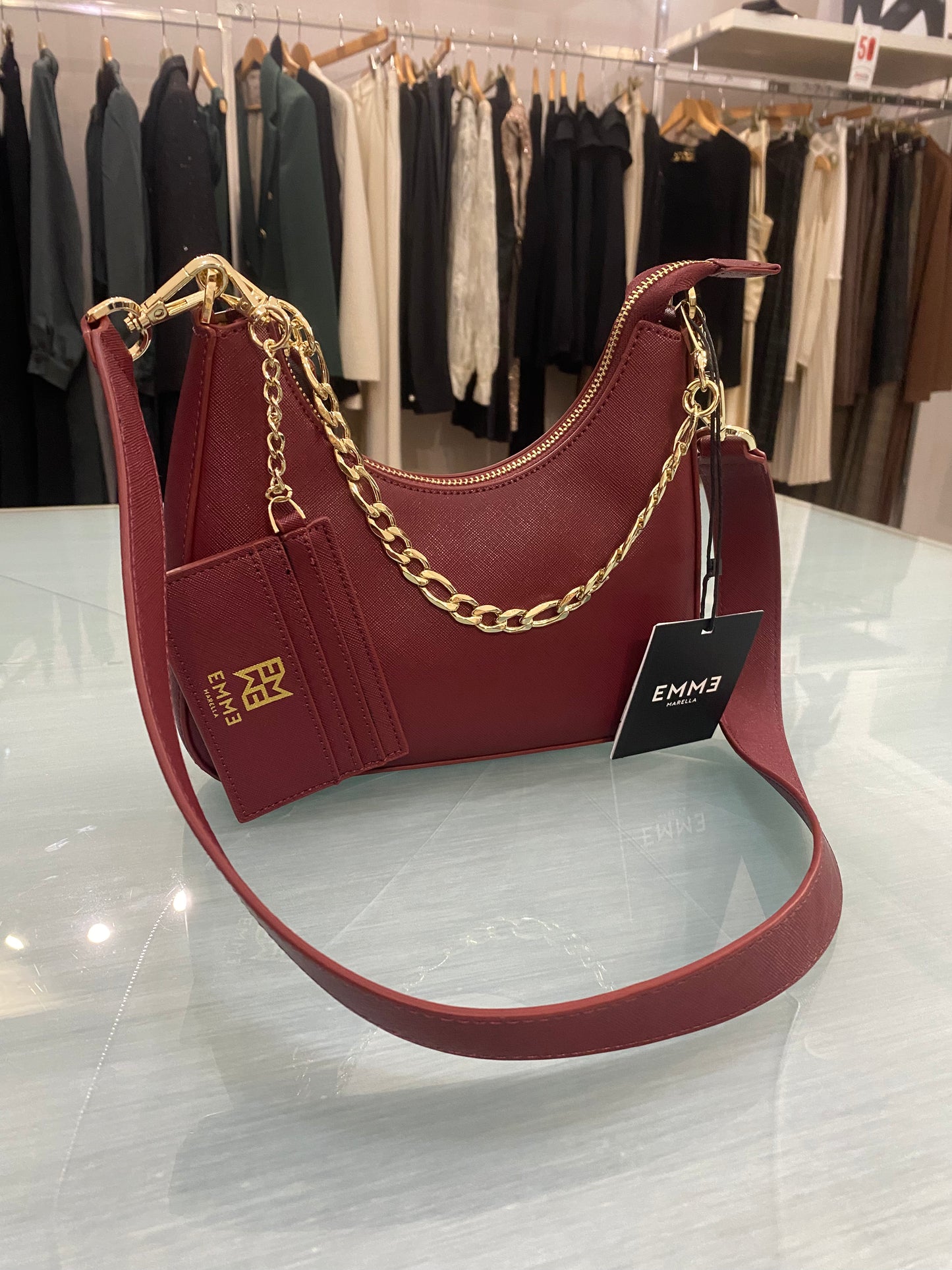 Emme Marella borsa bordeaux