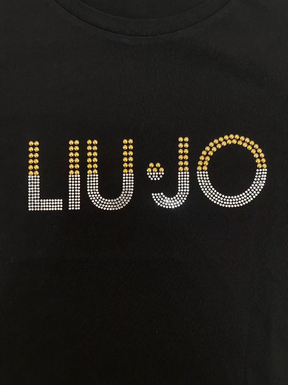 T-shirt Liu Jo logo nera dettaglio