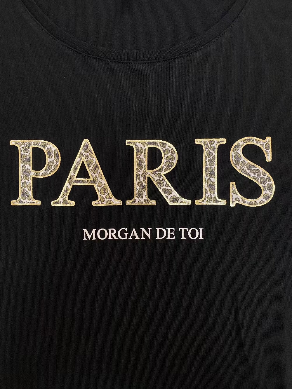 Morgan de toi t-shirt nera dettaglio