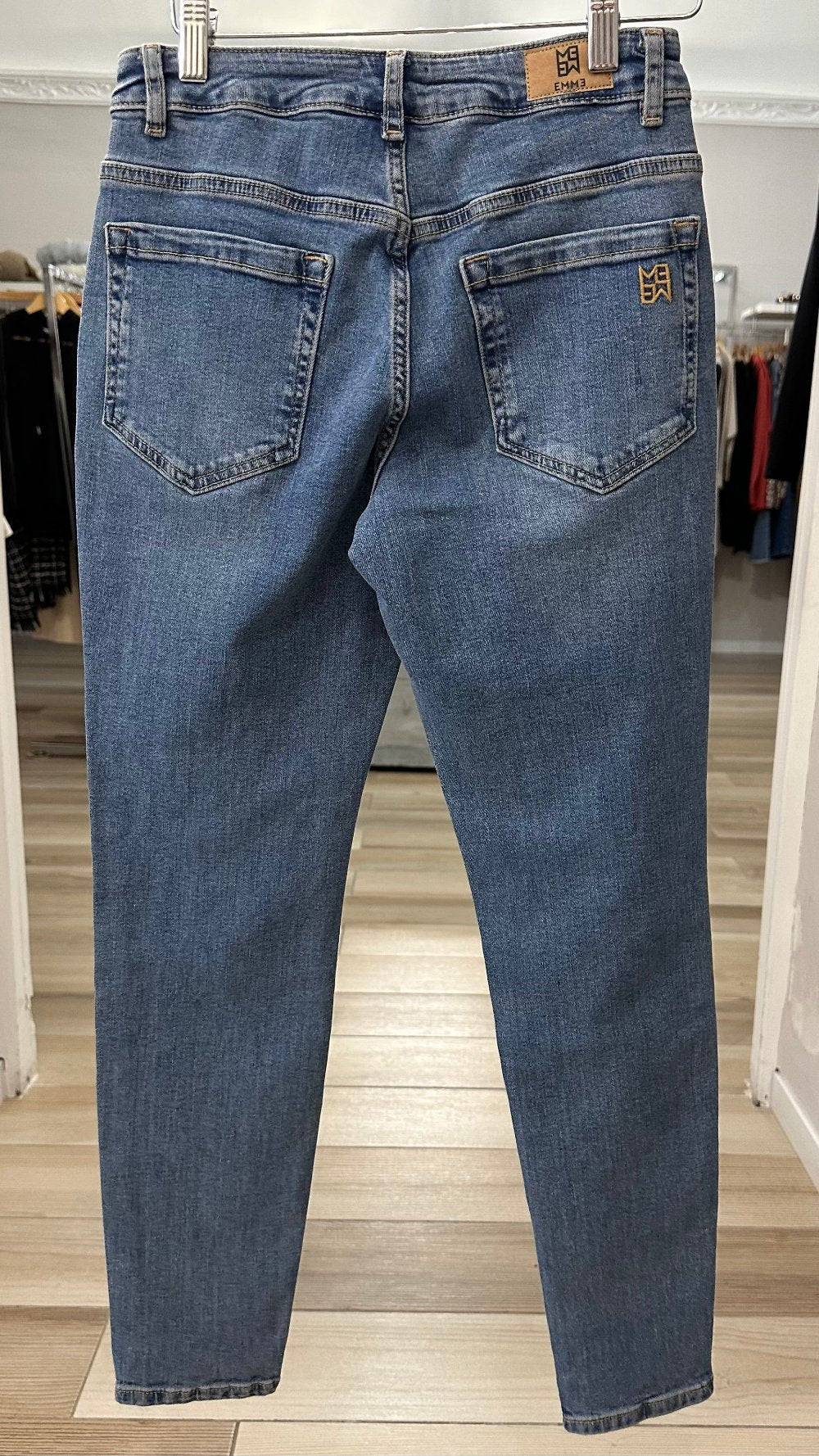 Jeans Emme Marella stretto chiaro retro