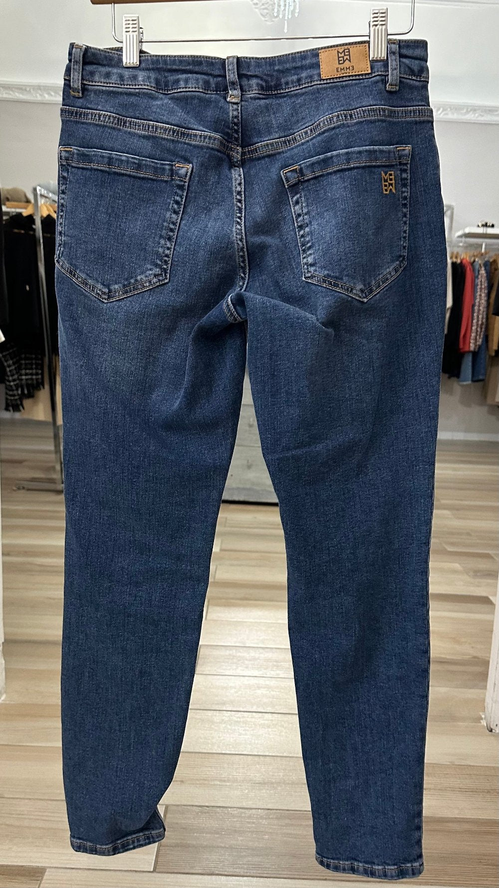 Jeans Emme Marella stretto scuro retro