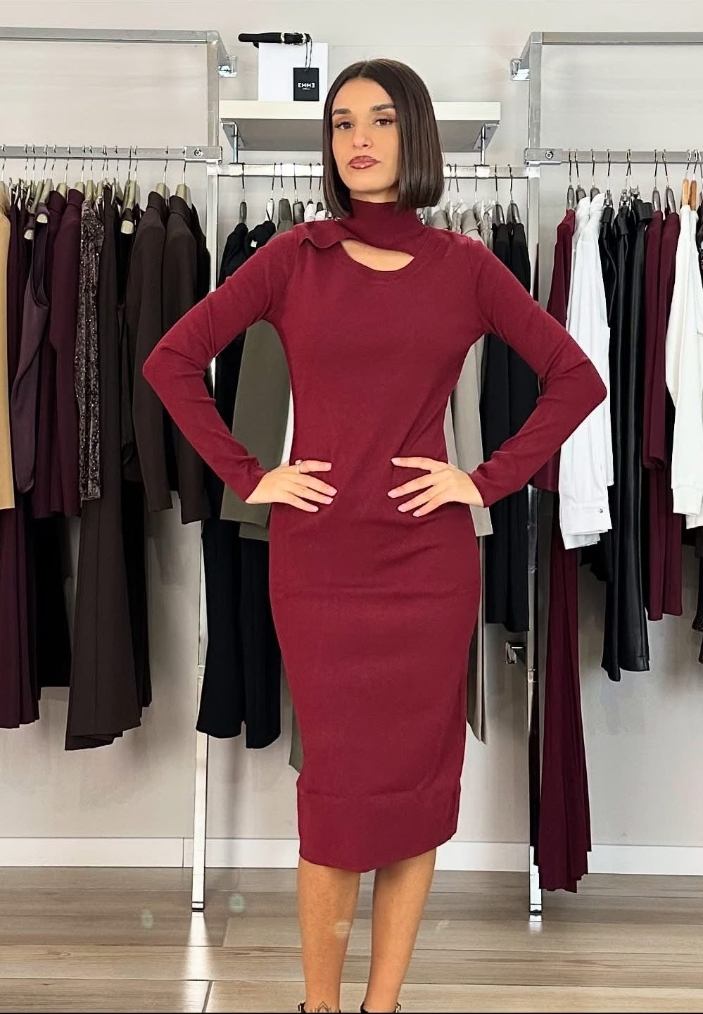 Kocca abito in maglia bordeaux