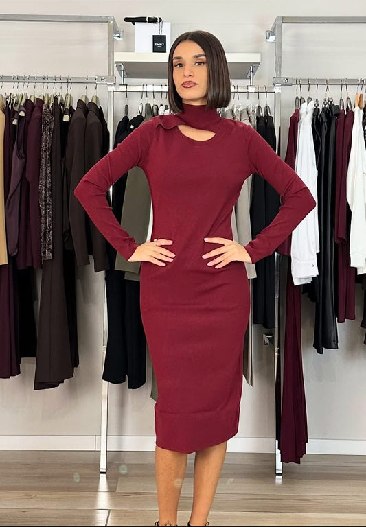 Kocca abito in maglia bordeaux
