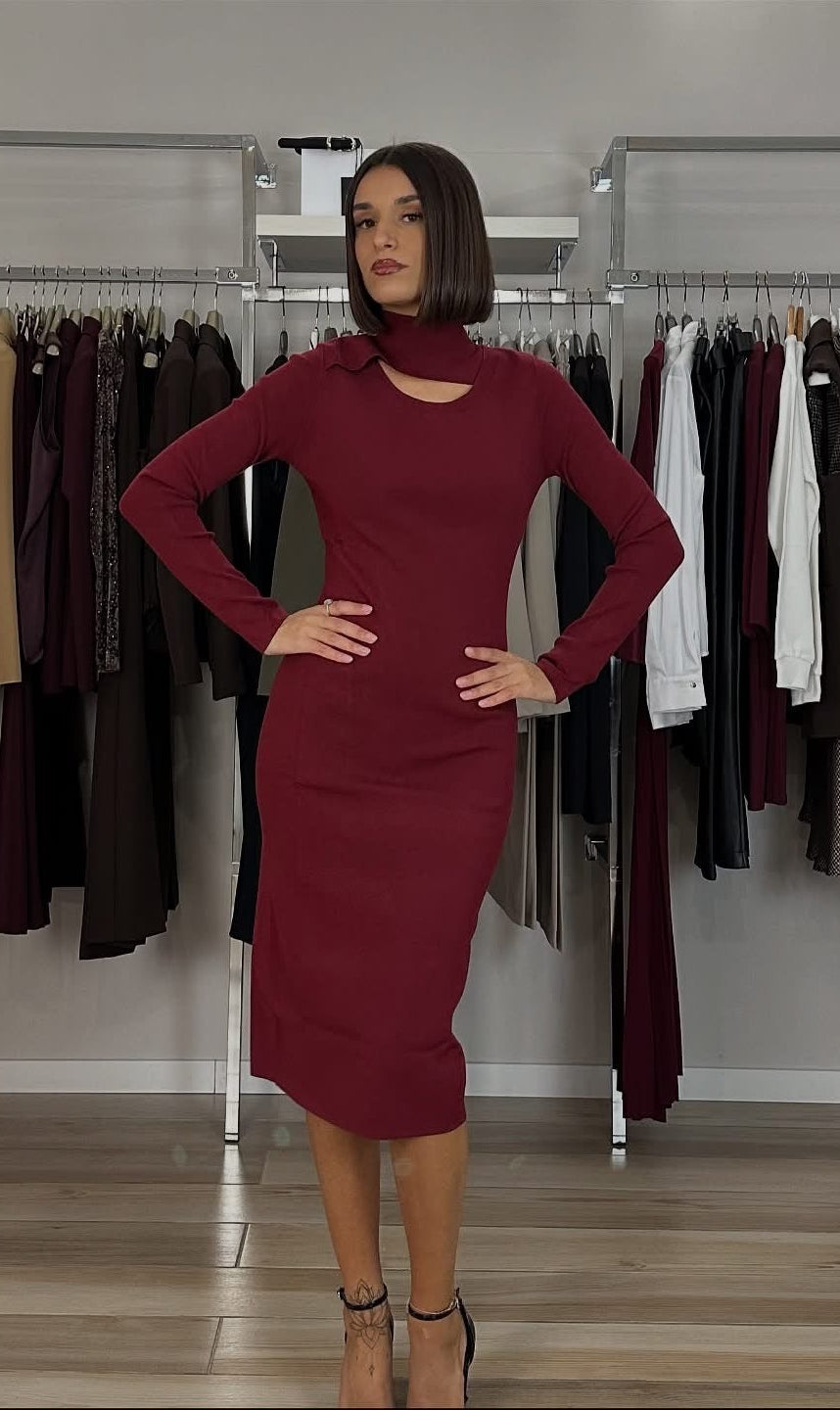 Kocca abito in maglia bordeaux