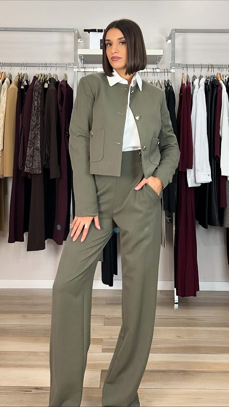 Kocca giacca corta verde militare