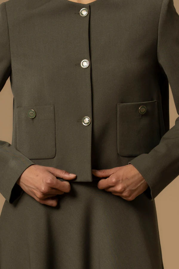 Kocca_giacca_corta_verde_militare_laterale