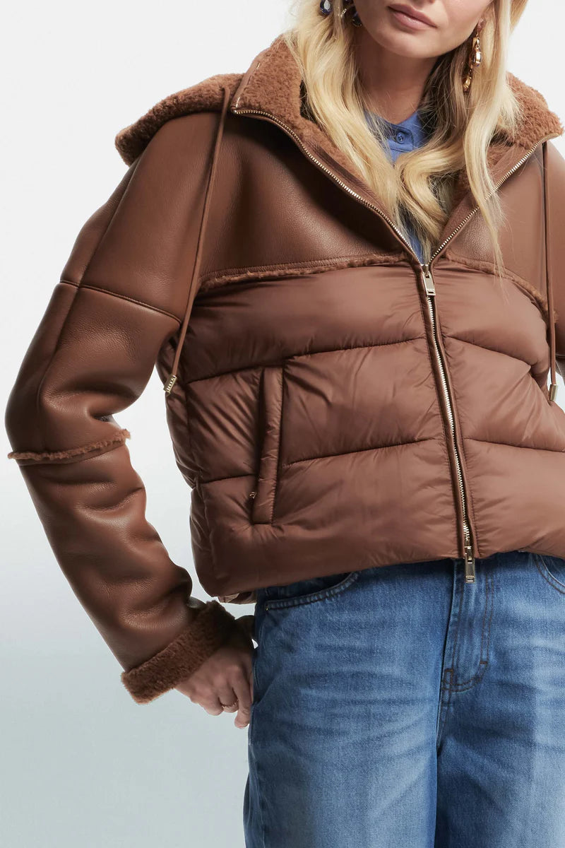 Kocca bomber ecopelle marrone – Amaltea