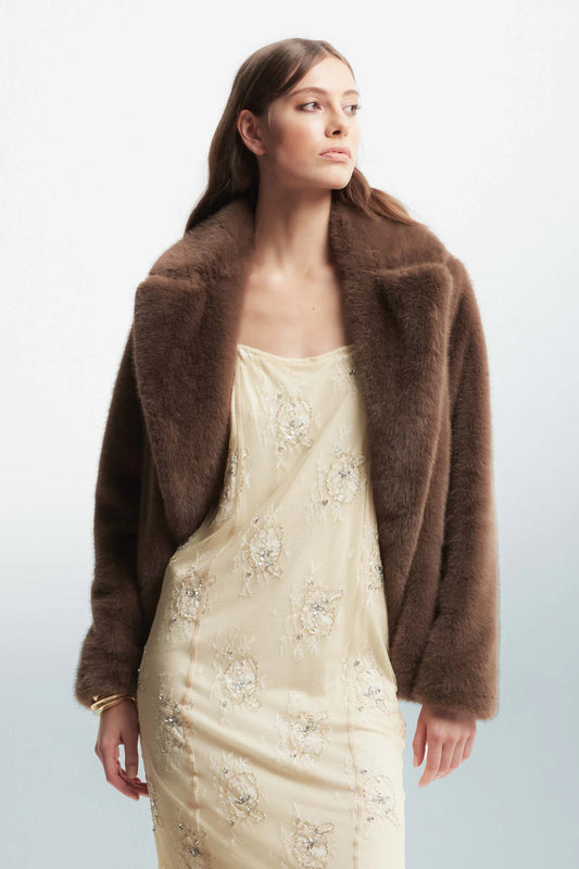 Kocca ecopelliccia marrone