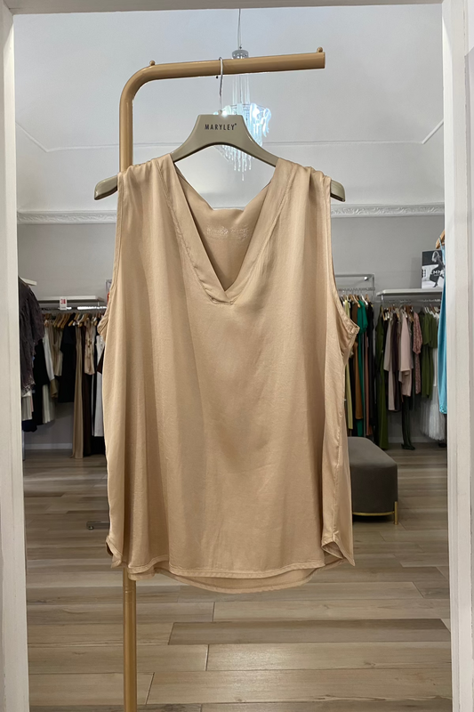 Maryley top in raso beige