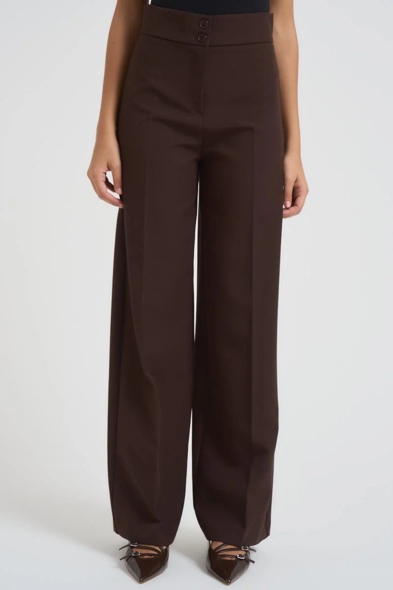 Maryleypantalonepalazzomarronefrontale