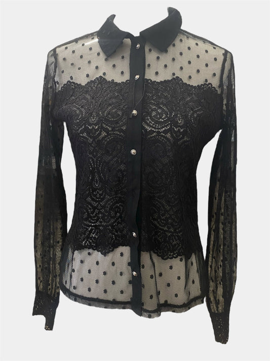 Morgan de toi camicia in pizzo