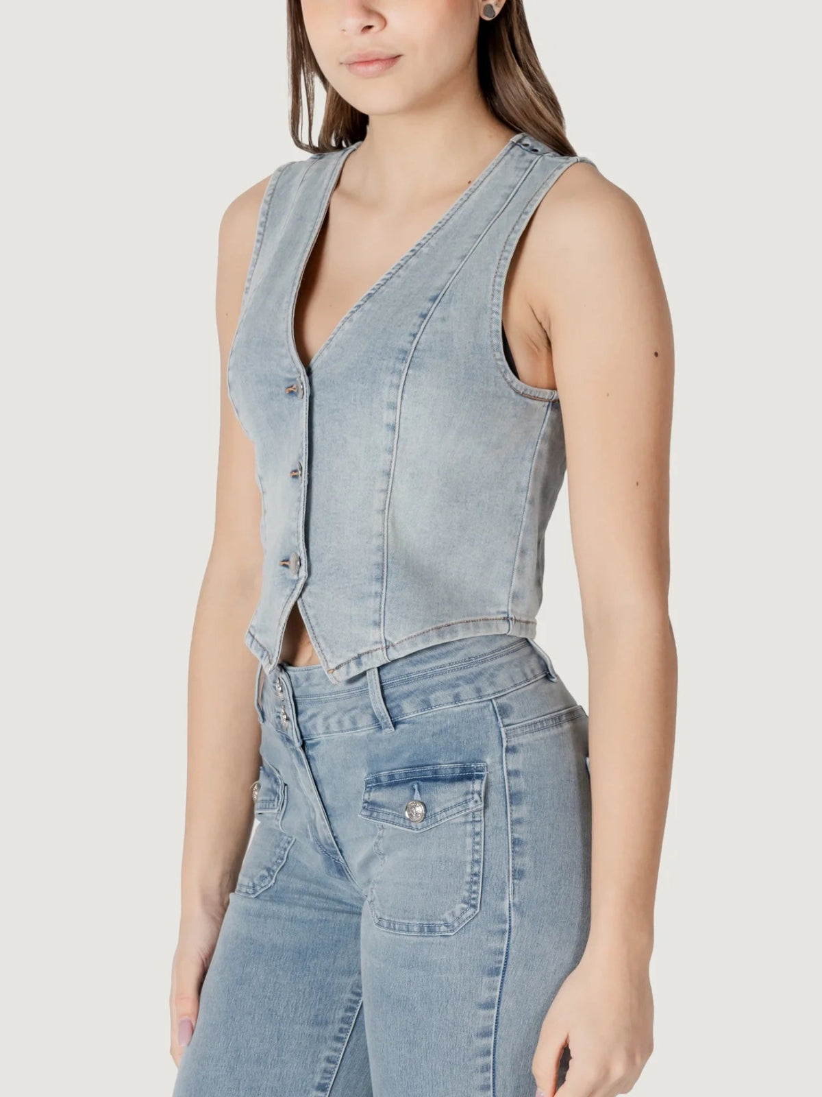 Morgan_de_toi_gilet_a_jeans_dettaglio