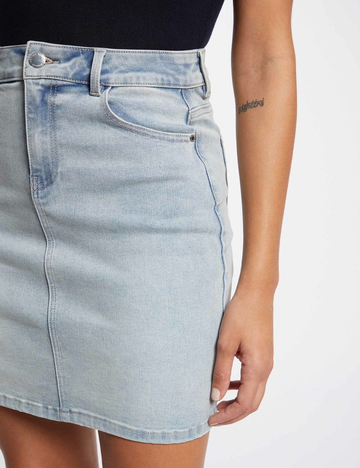 Morgan de toi gonna in denim dettaglio