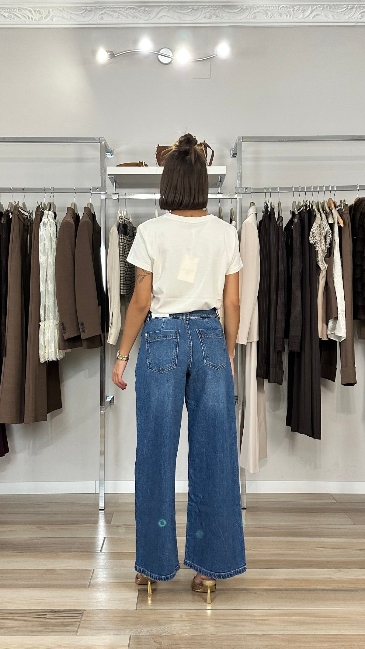 Morgan de toi jeans palazzo - PBIANCA-dietro