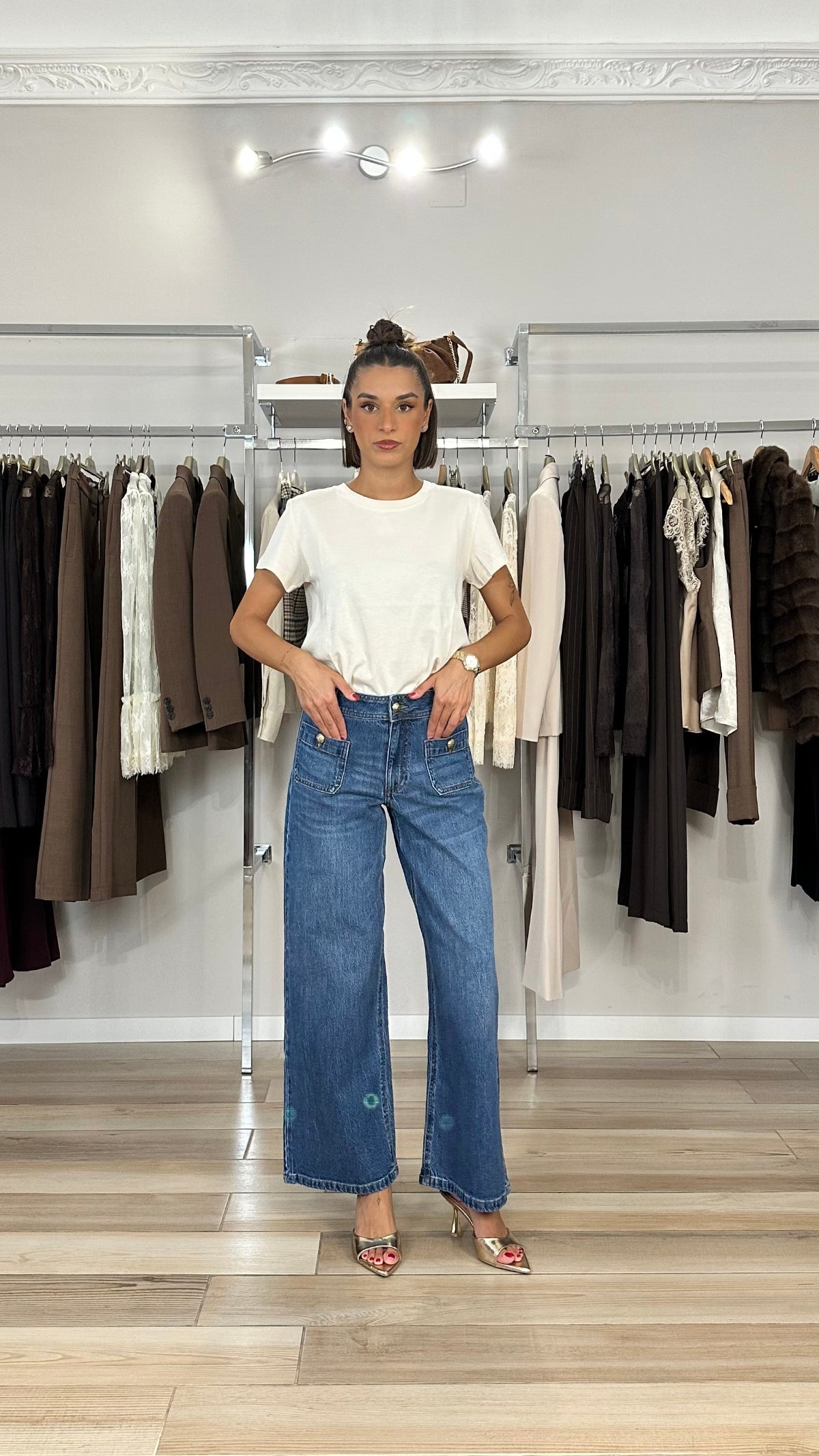 Morgan de toi jeans palazzo - PBIANCA