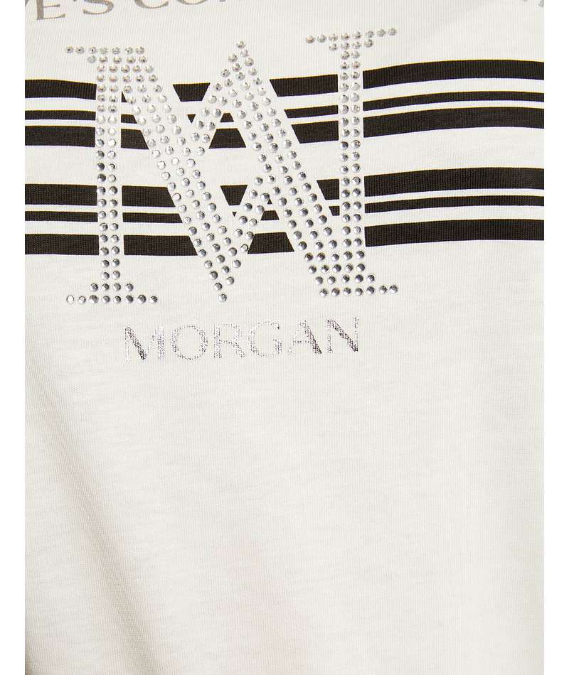 Morgan de toi t-shirt bianca laterale