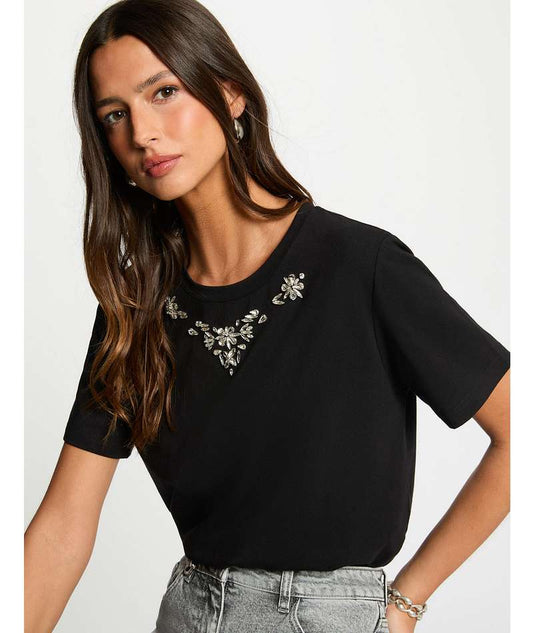 Morgandetoit-shirtconapplicazioninerofrontale