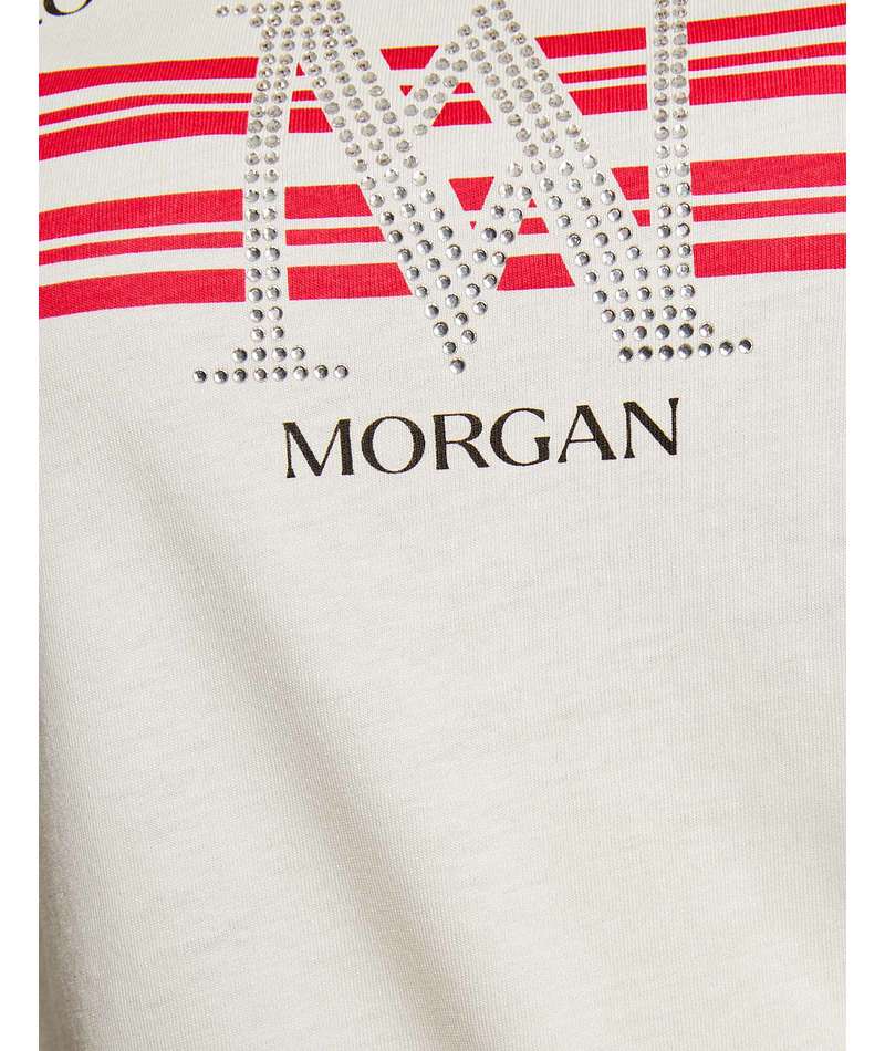 Morgan de toi t-shirt logo fucsia laterale