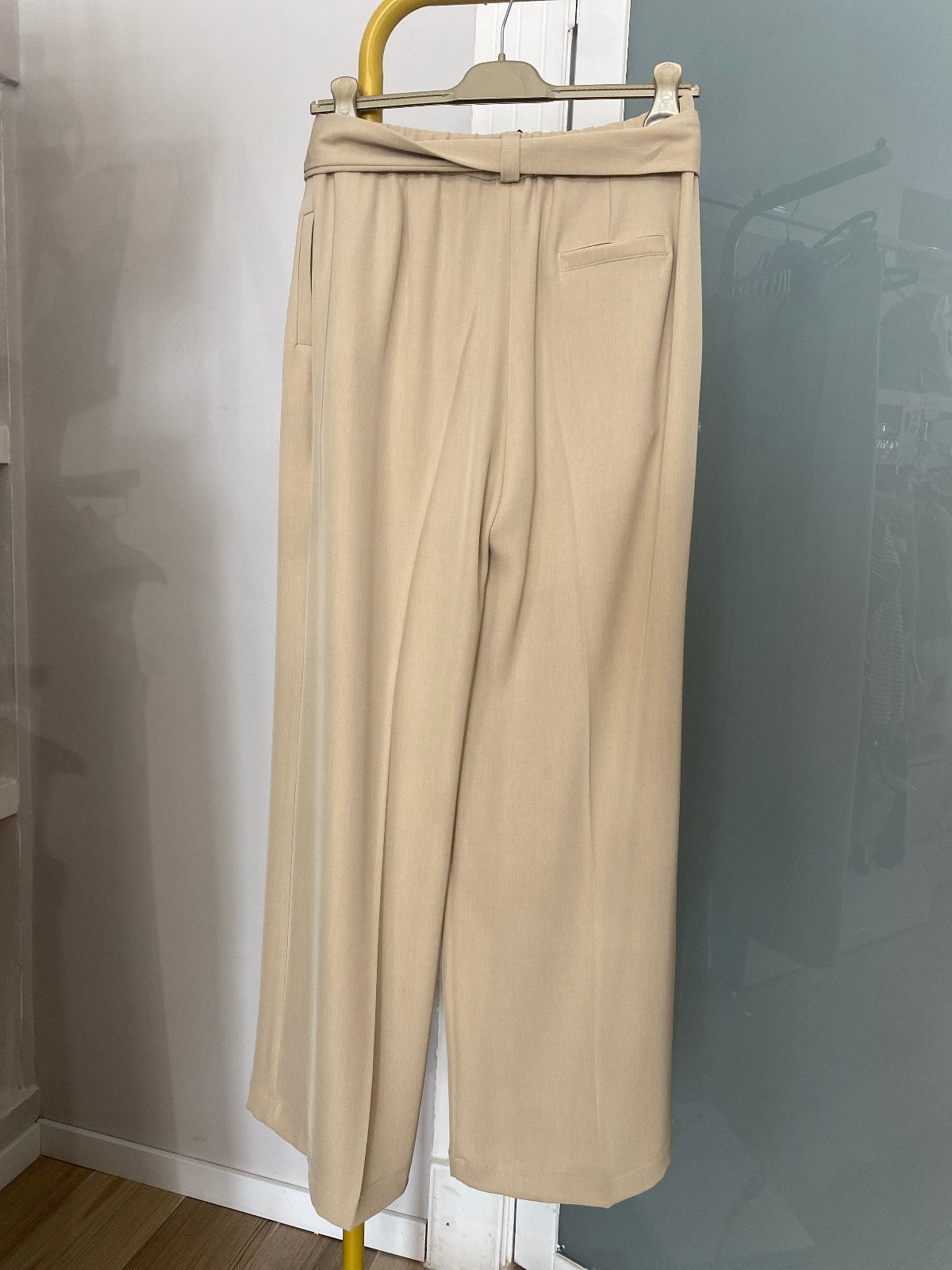 Pantalone Maryley fluido beige retro