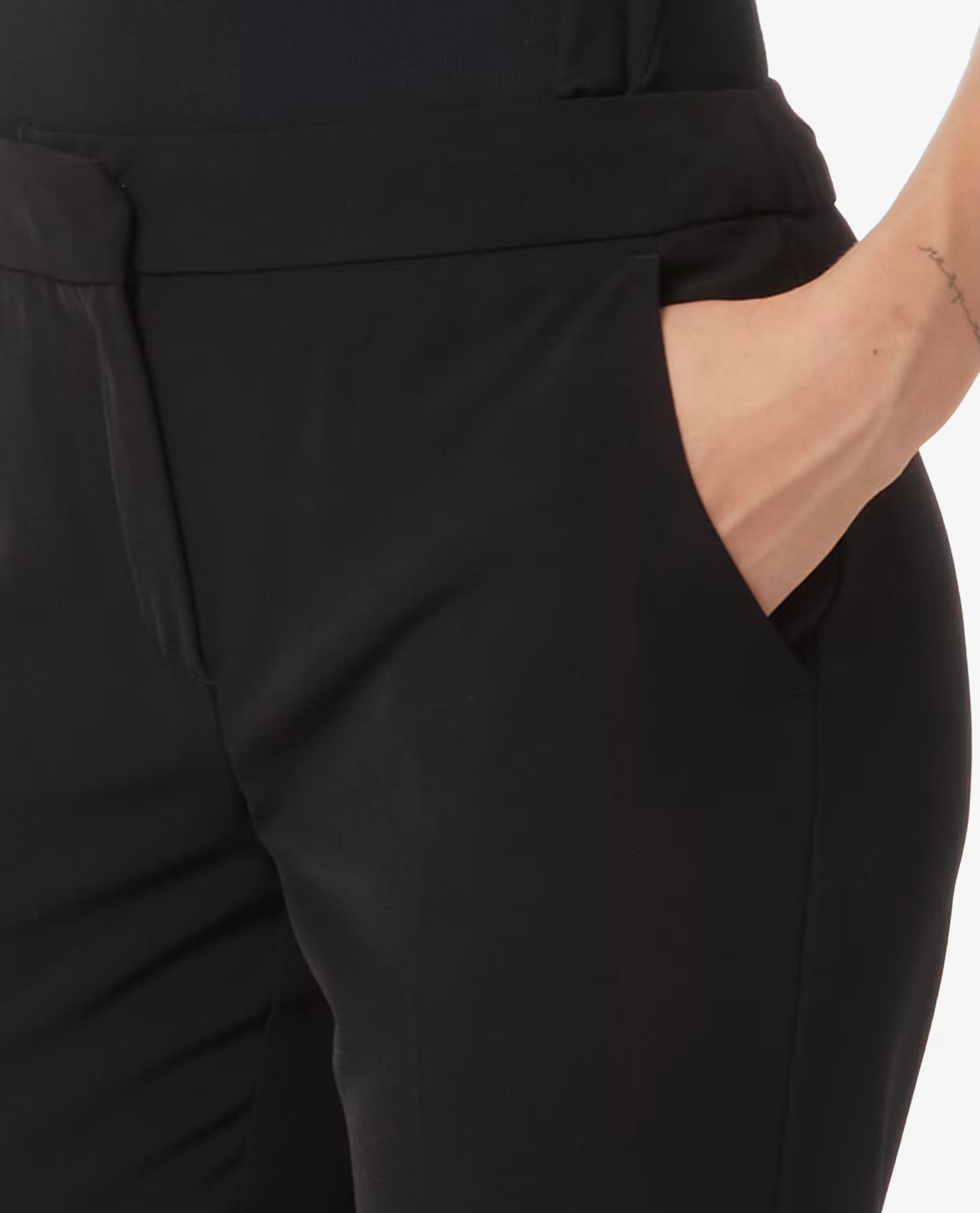 Pantalone dritto Emme Marella nero laterale