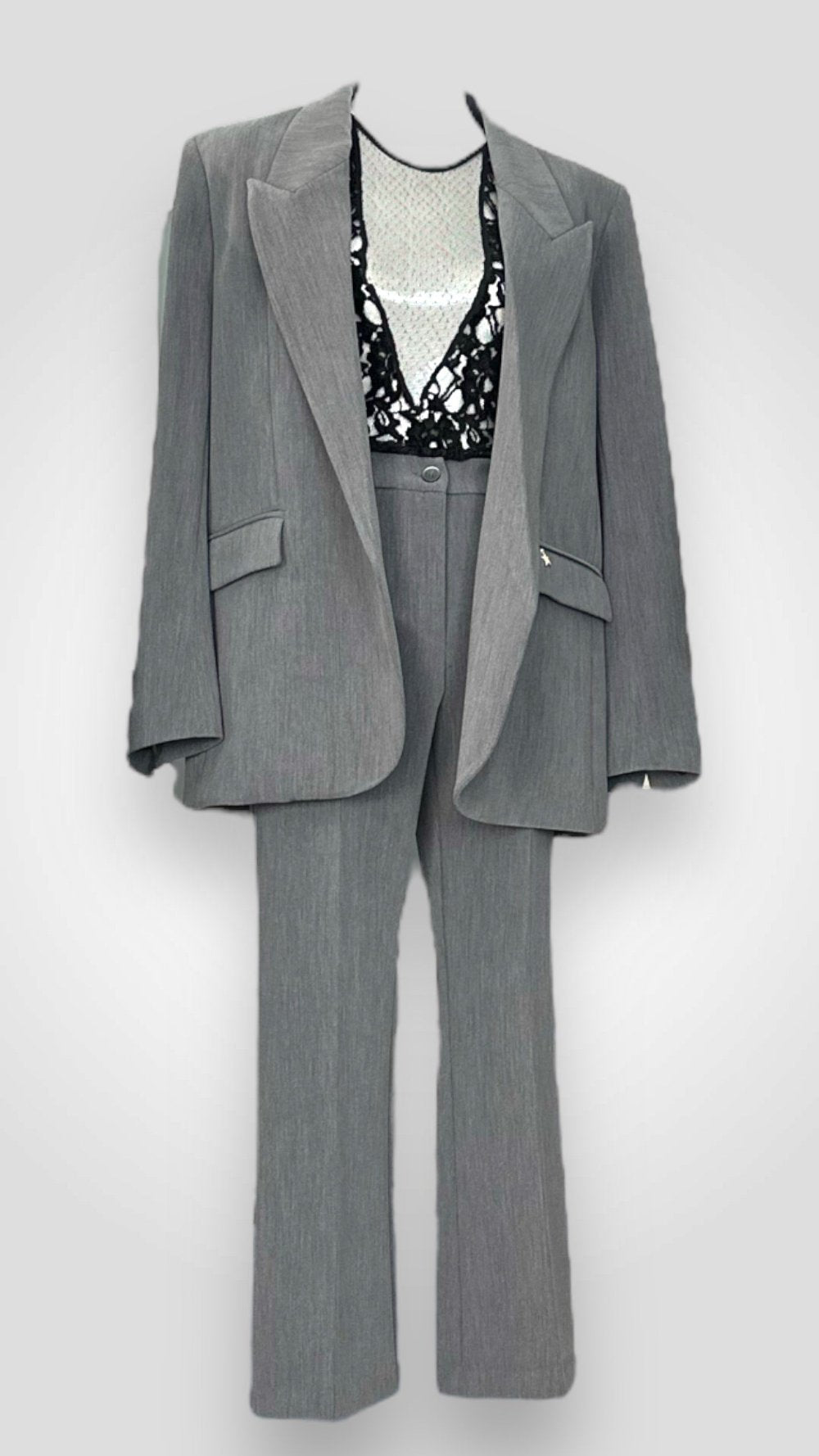 Pantalone dritto Souvenir grigio dettaglio