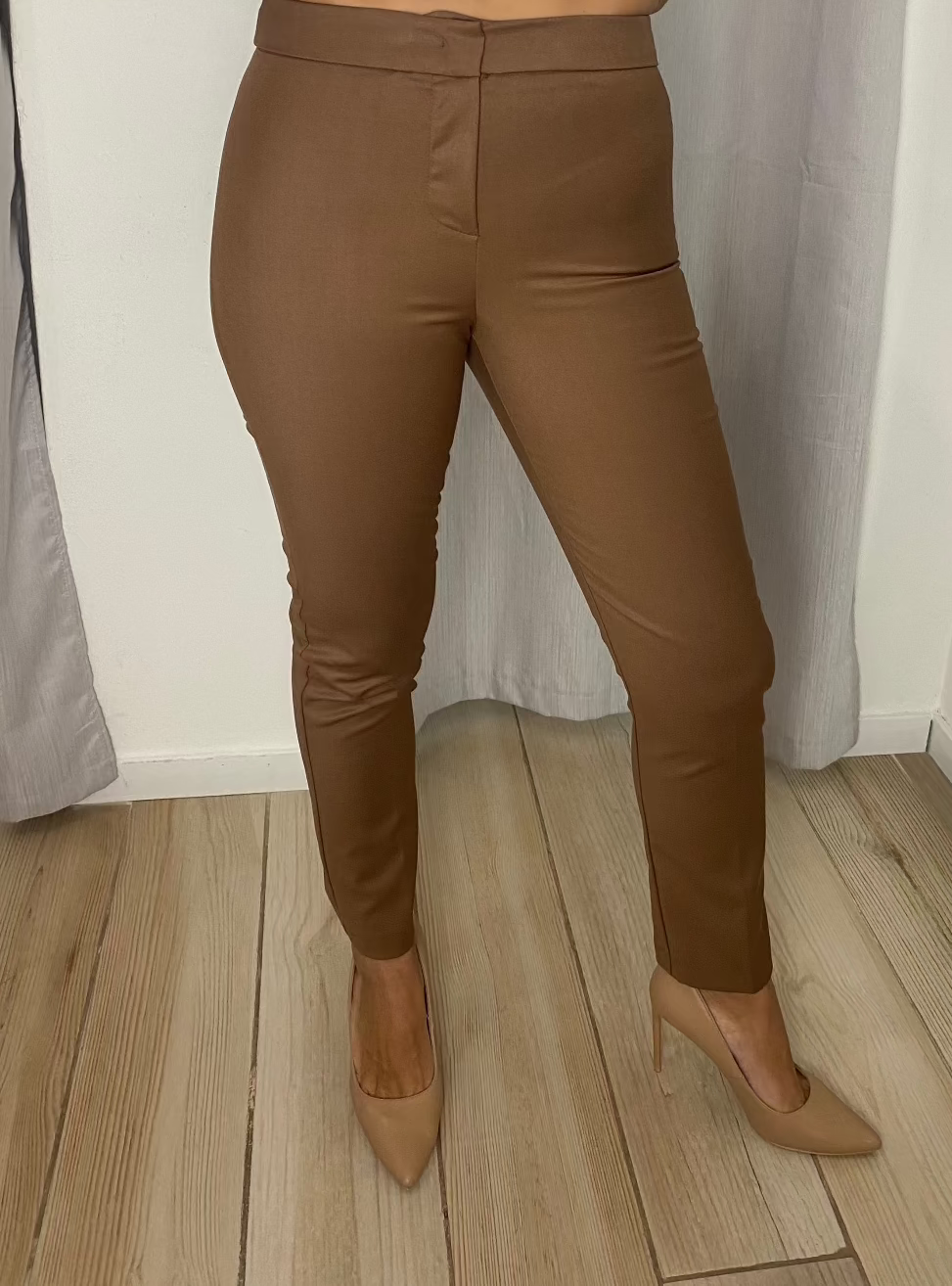 Pantalone dritto Susy mix Elite marrone