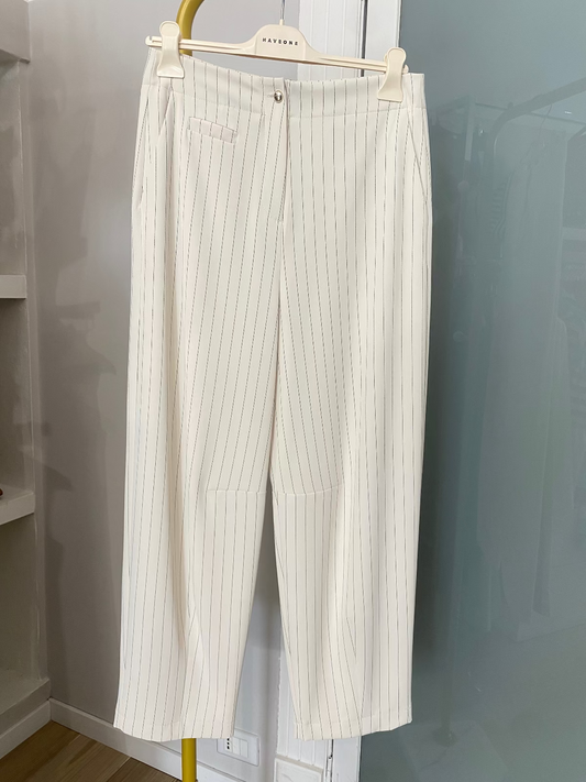 Pantalone panna gessato Maryley