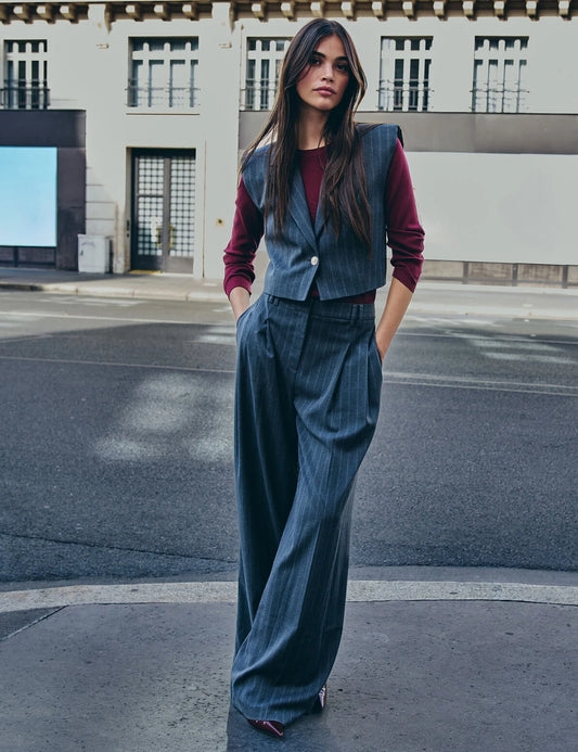 Pantaloni Morgan de toi gessati - 262-PRIK.F